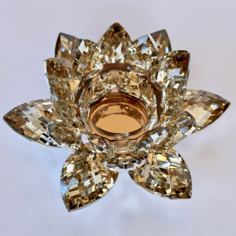 Champagne Glass Lotus Candle Holder